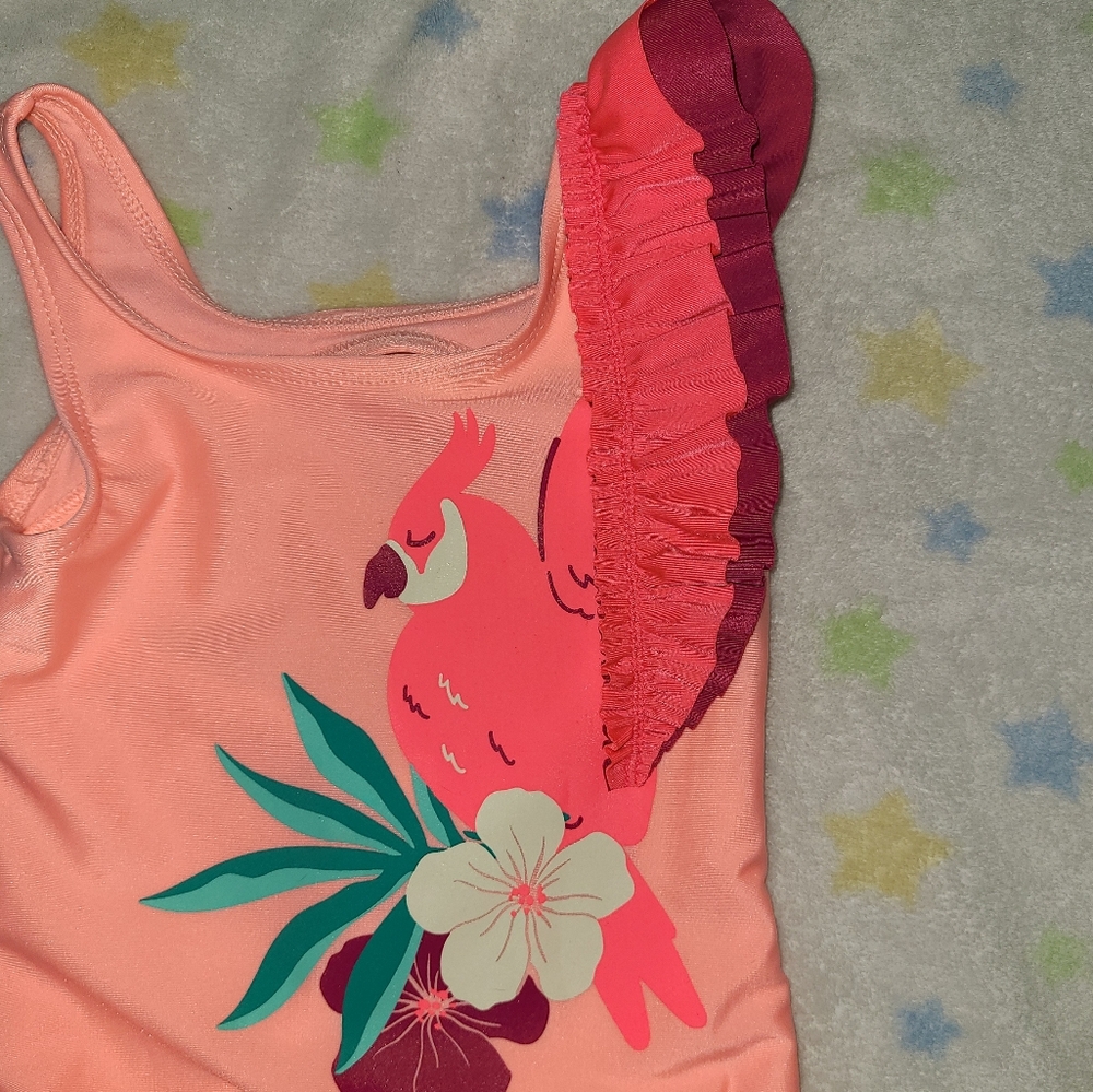 Pink Floral One-Shoulder Swimsuit